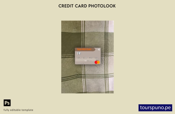 listo para imprimir España Bankinter mastercard photolook plantilla frontal